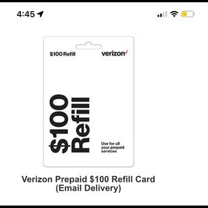 Verizon prepaid refill card. Never used -Email delivery